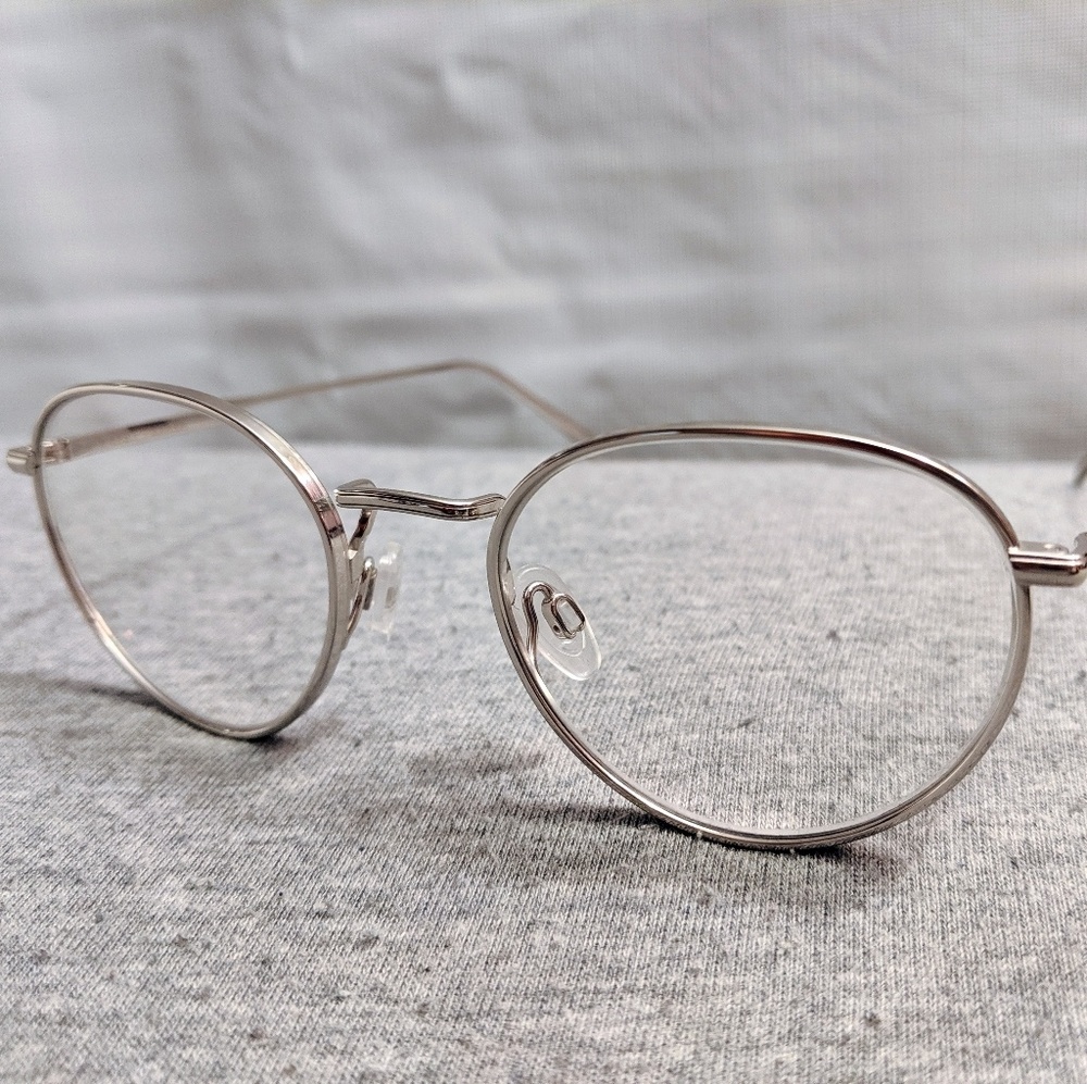Warby Parker Ezra eyeglasses in polished silver
